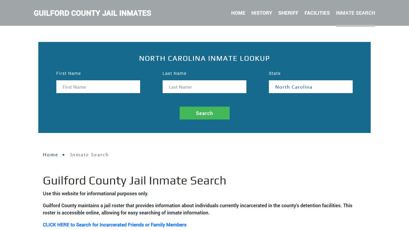 Guilford County, NC Detainee Lookup