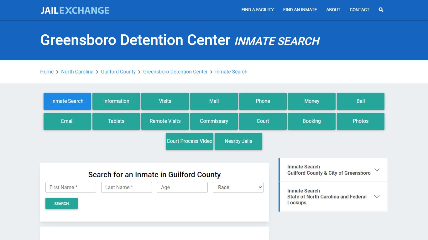 Greensboro Detention Center, NC Inmate Search: Roster & Mugshots